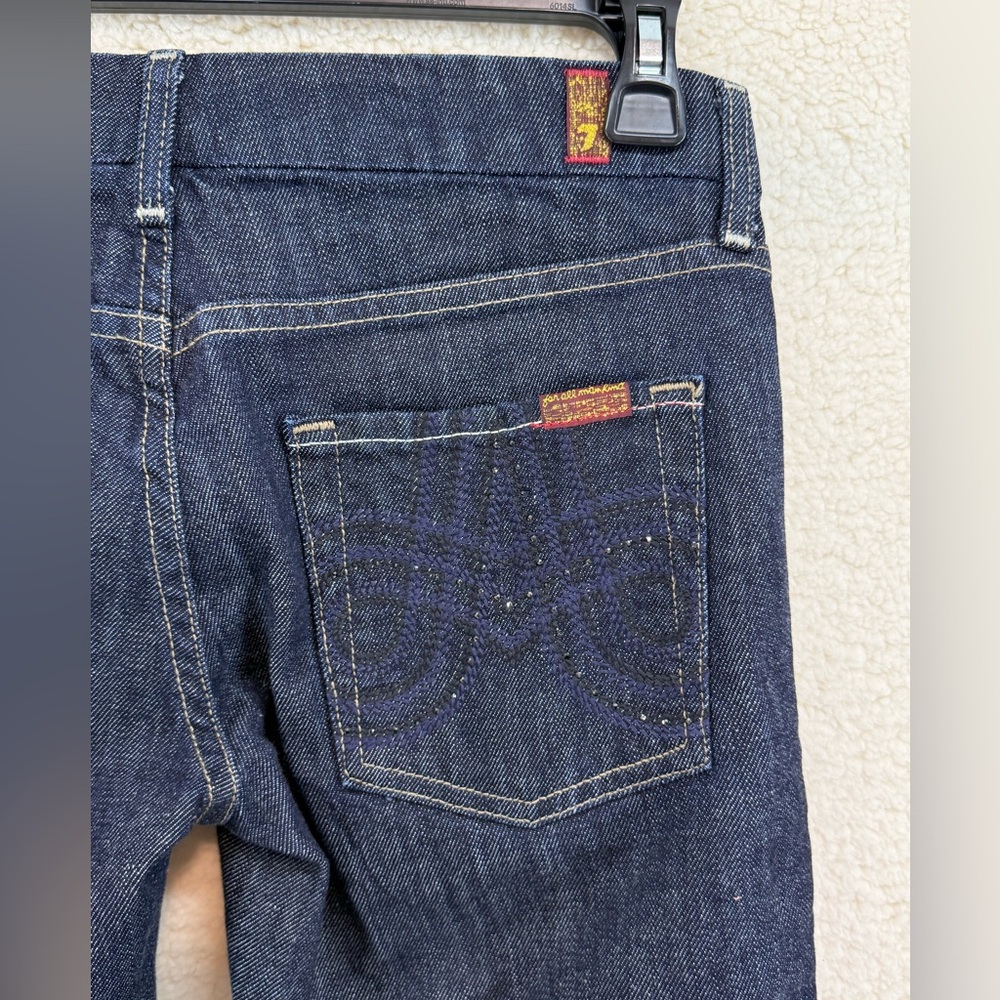Seven for all mankind A pocket bootcut mid rise jeans dark wash 28